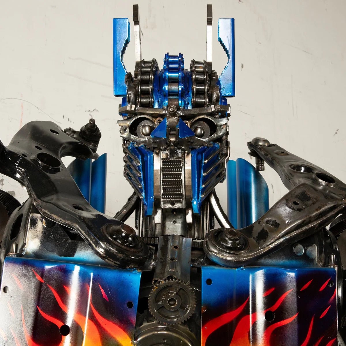 79&quot; Optimus Prime Inspired Recycled Metal Art Sculpture - Xformerz