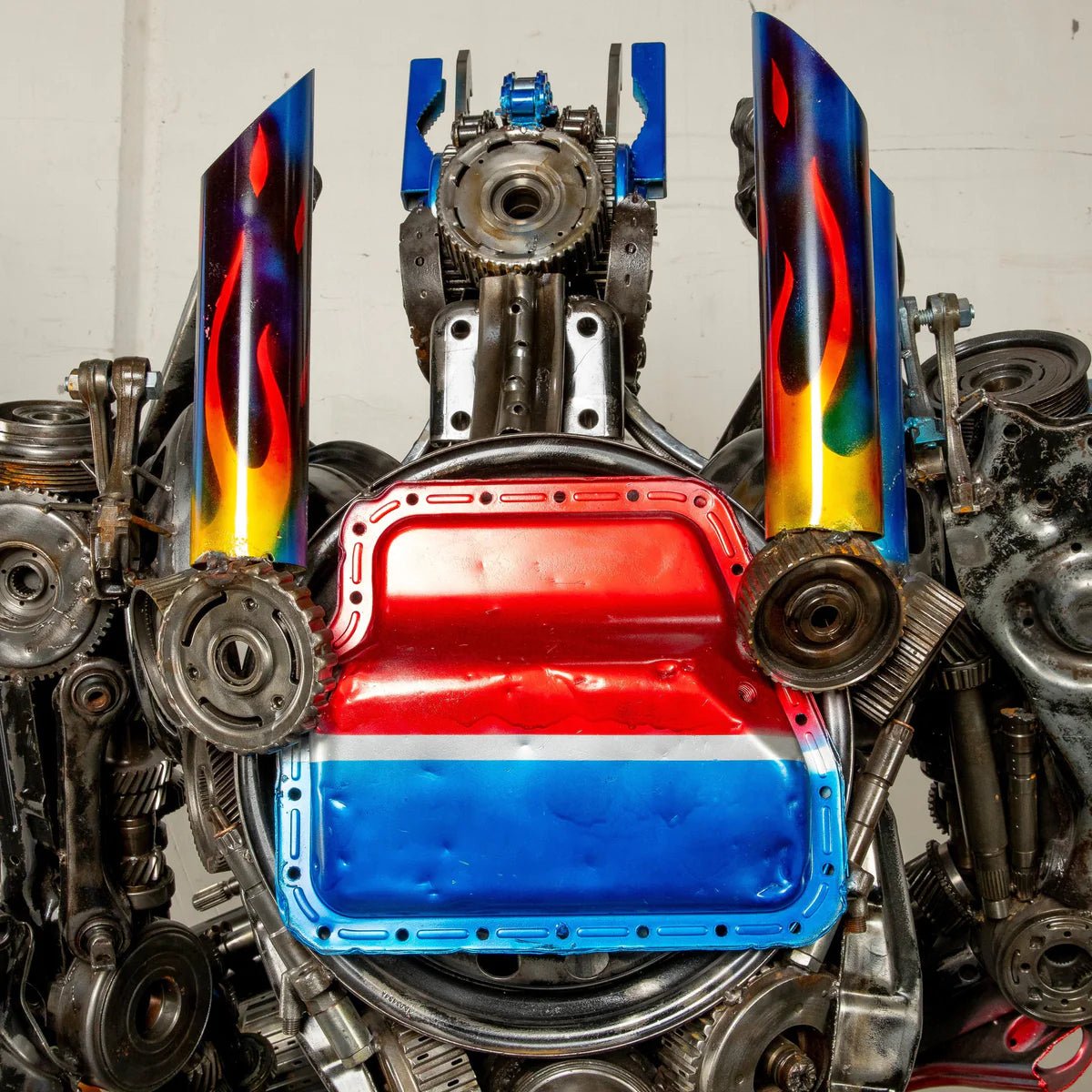 79&quot; Optimus Prime Inspired Recycled Metal Art Sculpture - Xformerz