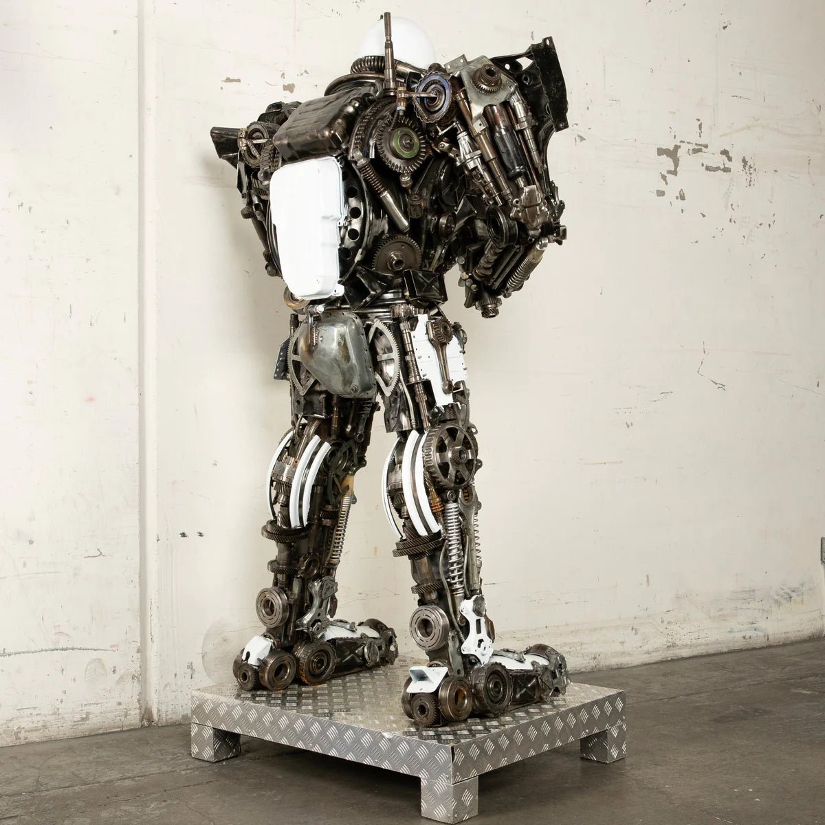 79&quot; Storm Trooper Inspired Recycled Metal Art Sculpture - Xformerz