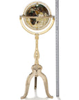 9 Gemstone Globe with a Mother of Pearl Full Cut Ocean on a Gold Colored Masterpiece Stand - Xformerz