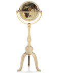 9 Gemstone Globe with a Mother of Pearl Full Cut Ocean on a Gold Colored Masterpiece Stand - Xformerz