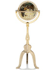 9 Gemstone Globe with a Mother of Pearl Full Cut Ocean on a Gold Colored Masterpiece Stand - Xformerz