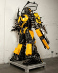 91" Bumblebee Inspired Recycled Metal Art Sculpture - Xformerz