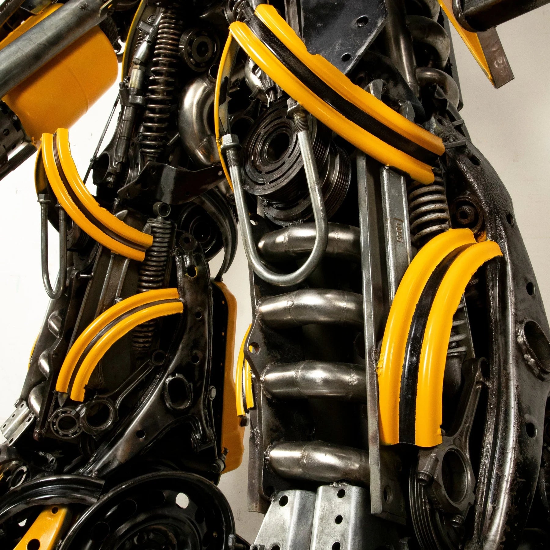 91&quot; Bumblebee Inspired Recycled Metal Art Sculpture - Xformerz