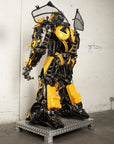 91" Bumblebee Inspired Recycled Metal Art Sculpture - Xformerz