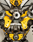 91" Bumblebee Inspired Recycled Metal Art Sculpture - Xformerz