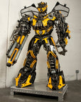 91" Bumblebee Inspired Recycled Metal Art Sculpture - Xformerz