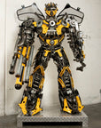 91" Bumblebee Inspired Recycled Metal Art Sculpture - Xformerz