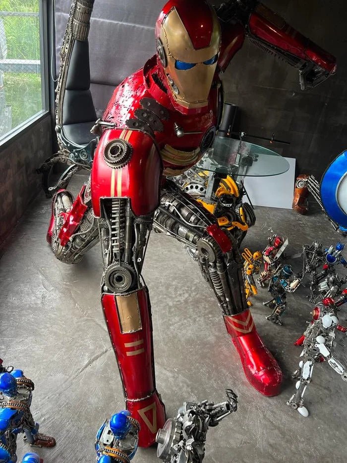 91 Iron Man Inspired Recycled Metal Art Sculpture - Xformerz