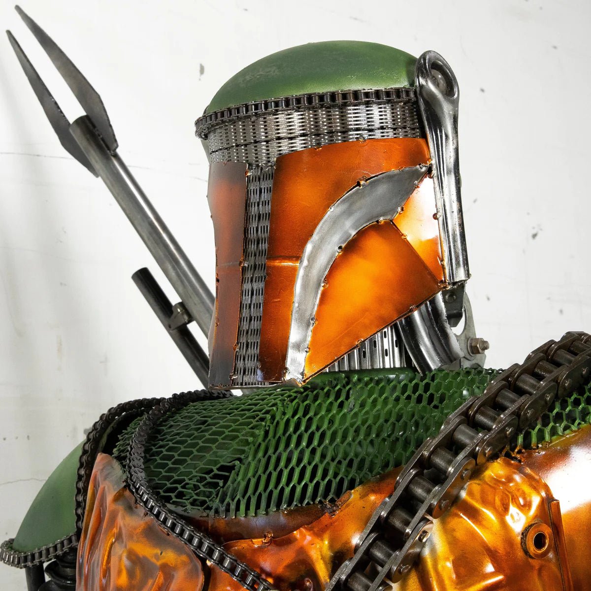 91 Mandalorian Inspired Recycled Metal Art Sculpture - Xformerz