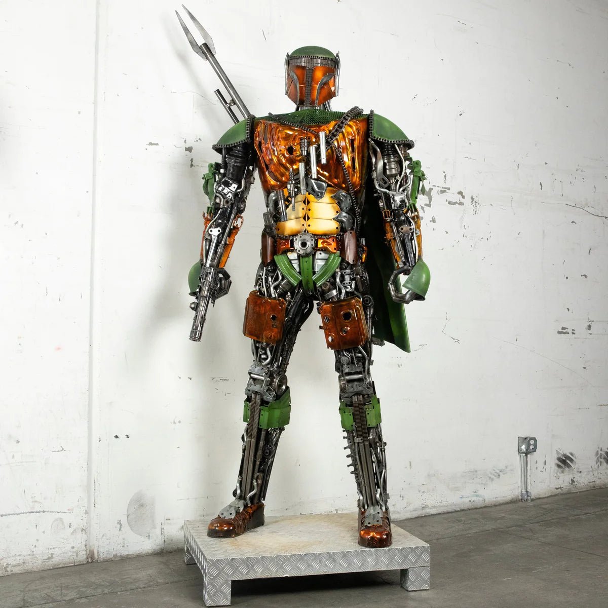 91 Mandalorian Inspired Recycled Metal Art Sculpture - Xformerz