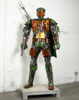 91 Mandalorian Inspired Recycled Metal Art Sculpture - Xformerz