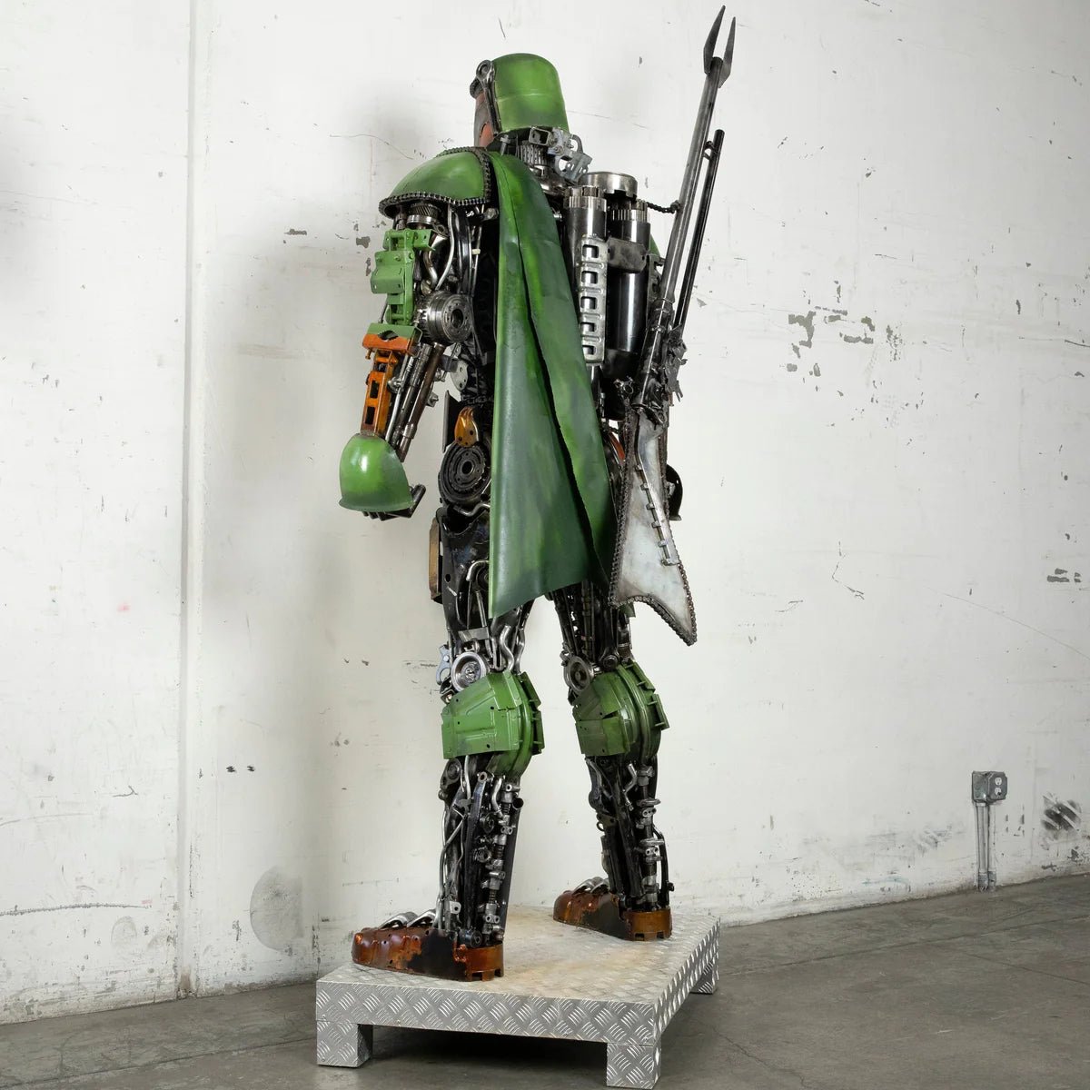 91 Mandalorian Inspired Recycled Metal Art Sculpture - Xformerz