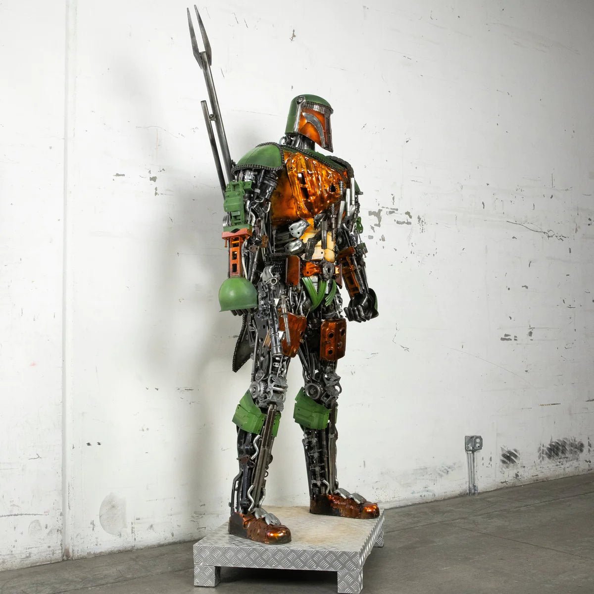 91 Mandalorian Inspired Recycled Metal Art Sculpture - Xformerz