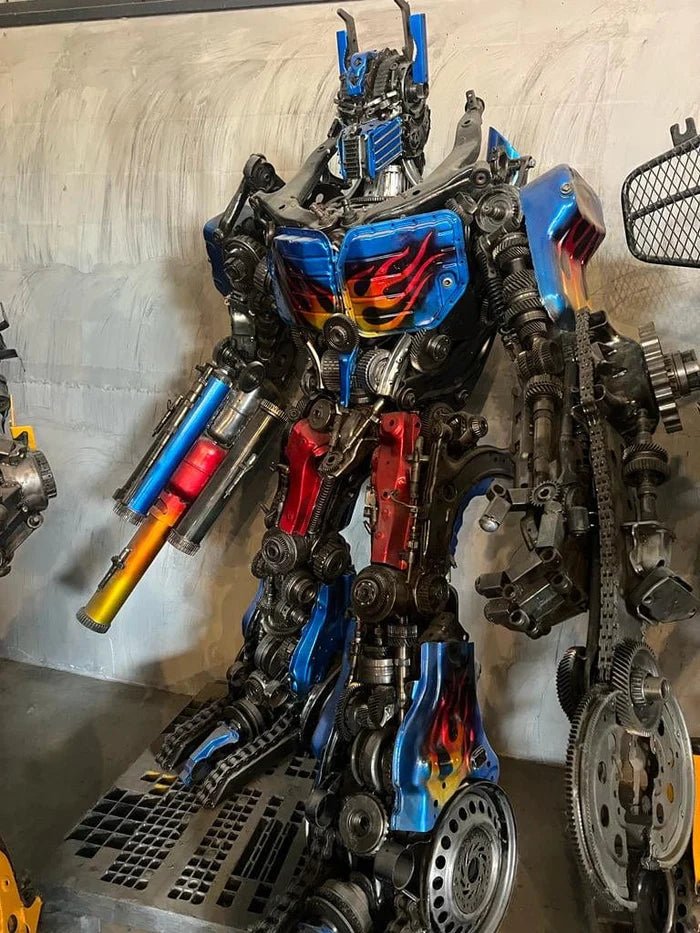 91" Optimus Prime Inspired Recycled Metal Art Sculpture - Xformerz