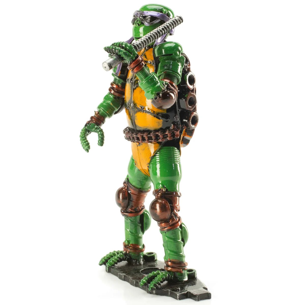 9.5 Donatello Ninja Turtle Inspired Recycled Metal Sculpture - Xformerz