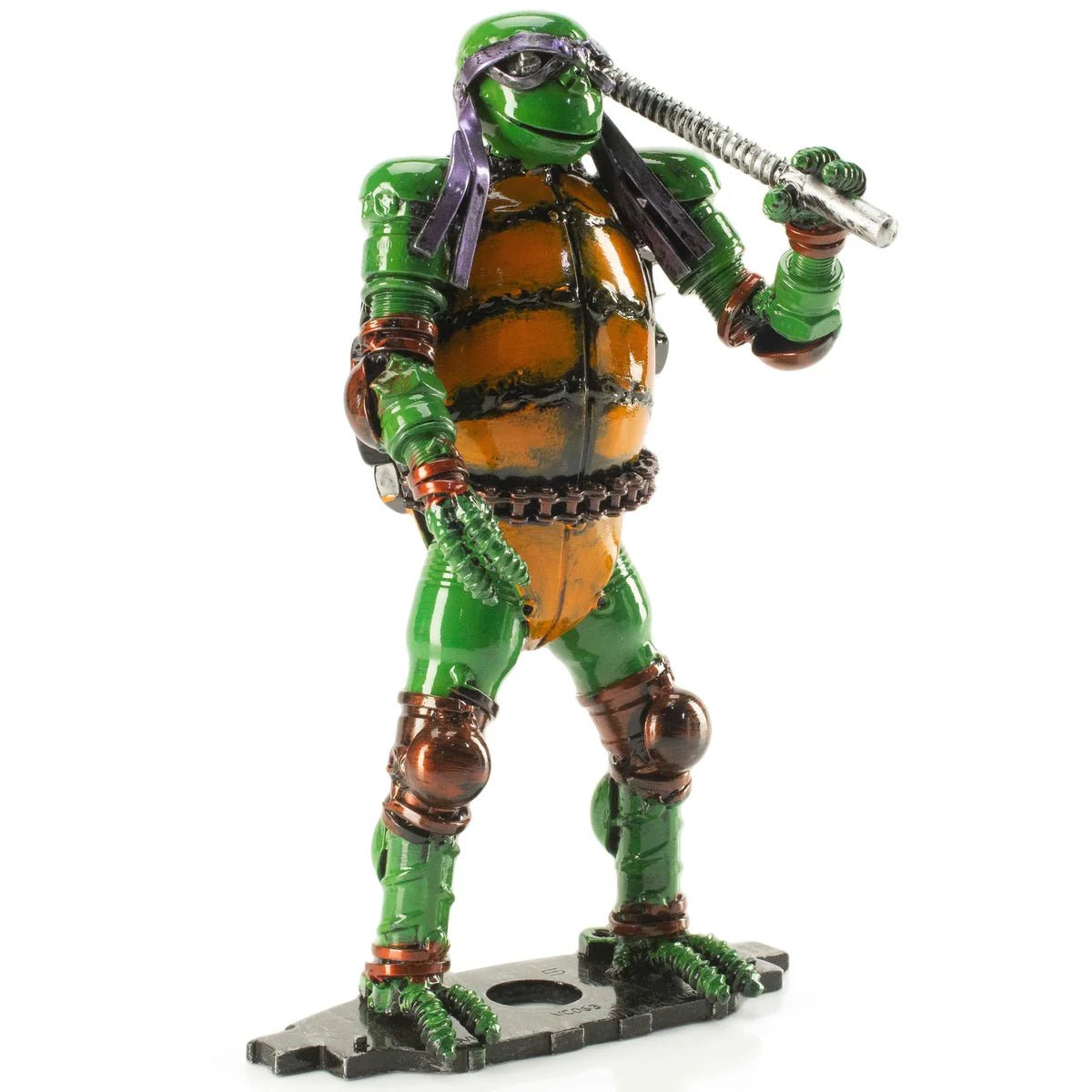 9.5 Donatello Ninja Turtle Inspired Recycled Metal Sculpture - Xformerz