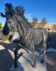 96" Large Horse Recycled Metal Sculpture - Xformerz