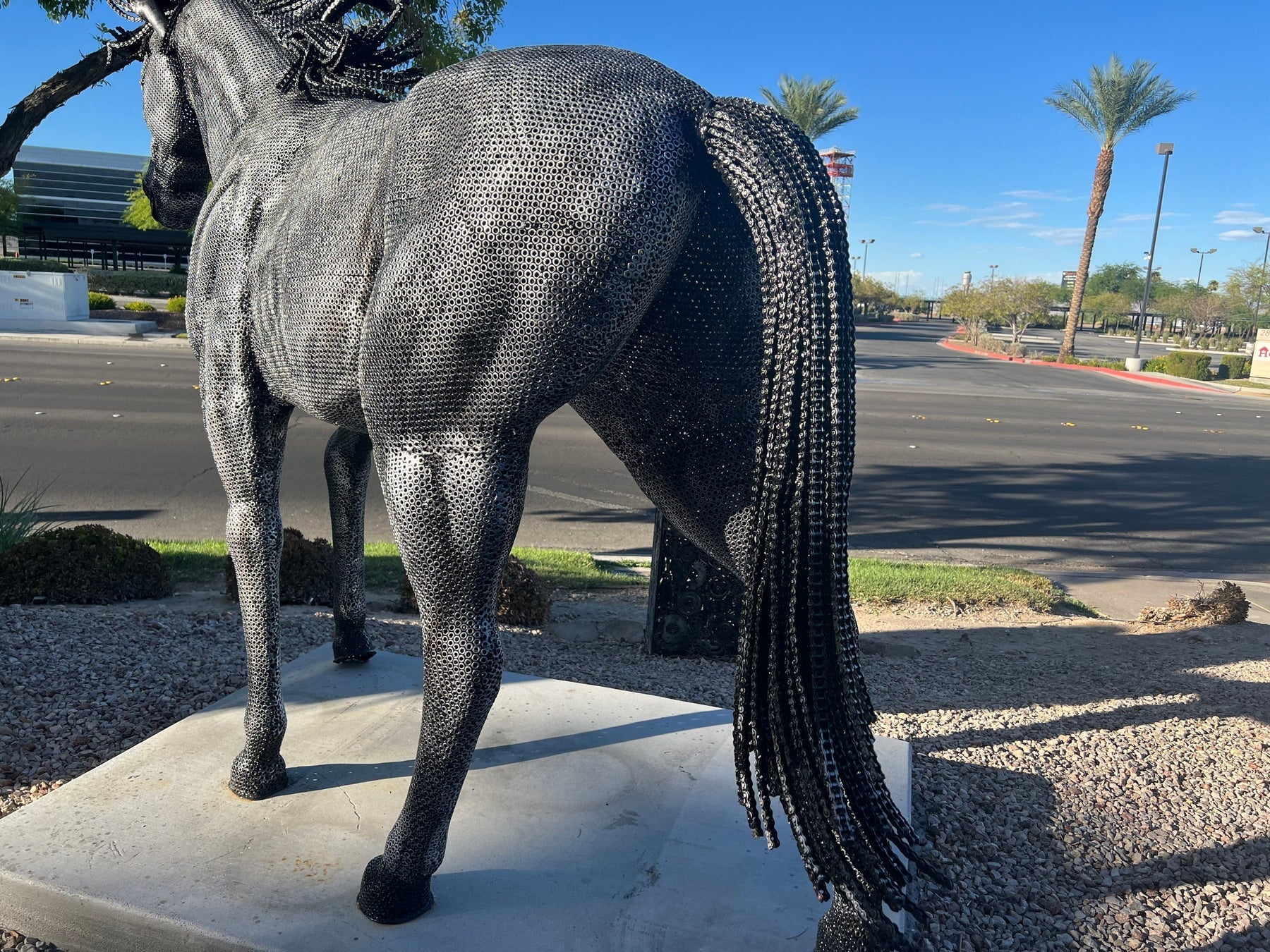 96" Large Horse Recycled Metal Sculpture - Xformerz