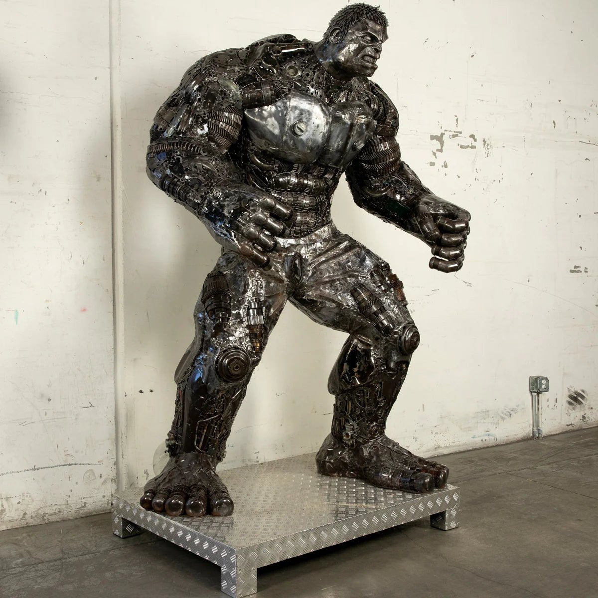 99" Hulk Inspired Recycled Metal Art Sculpture - Xformerz