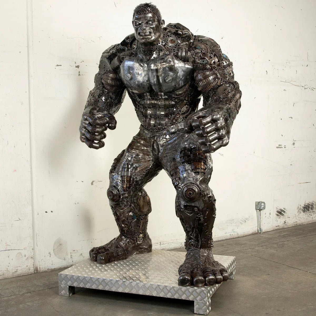 99&quot; Hulk Inspired Recycled Metal Art Sculpture - Xformerz