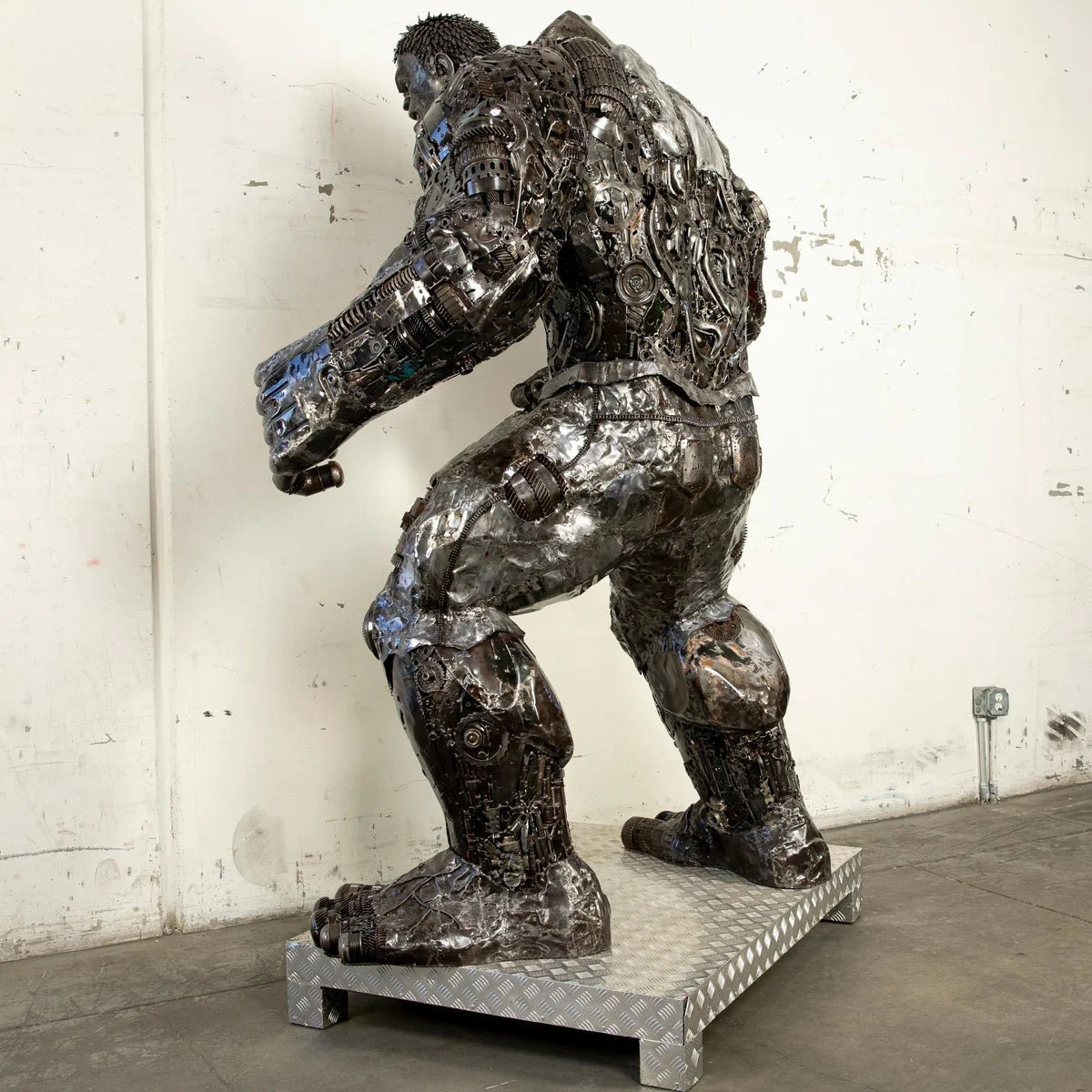 99&quot; Hulk Inspired Recycled Metal Art Sculpture - Xformerz