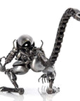 Alien Crouched Inspired Recycled Metal Sculpture - Xformerz