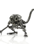 Alien Crouched Inspired Recycled Metal Sculpture - Xformerz