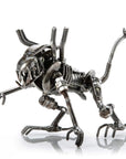 Alien Crouched Inspired Recycled Metal Sculpture - Xformerz