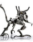 Alien Crouched Inspired Recycled Metal Sculpture - Xformerz