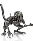 Alien Crouched Inspired Recycled Metal Sculpture - Xformerz