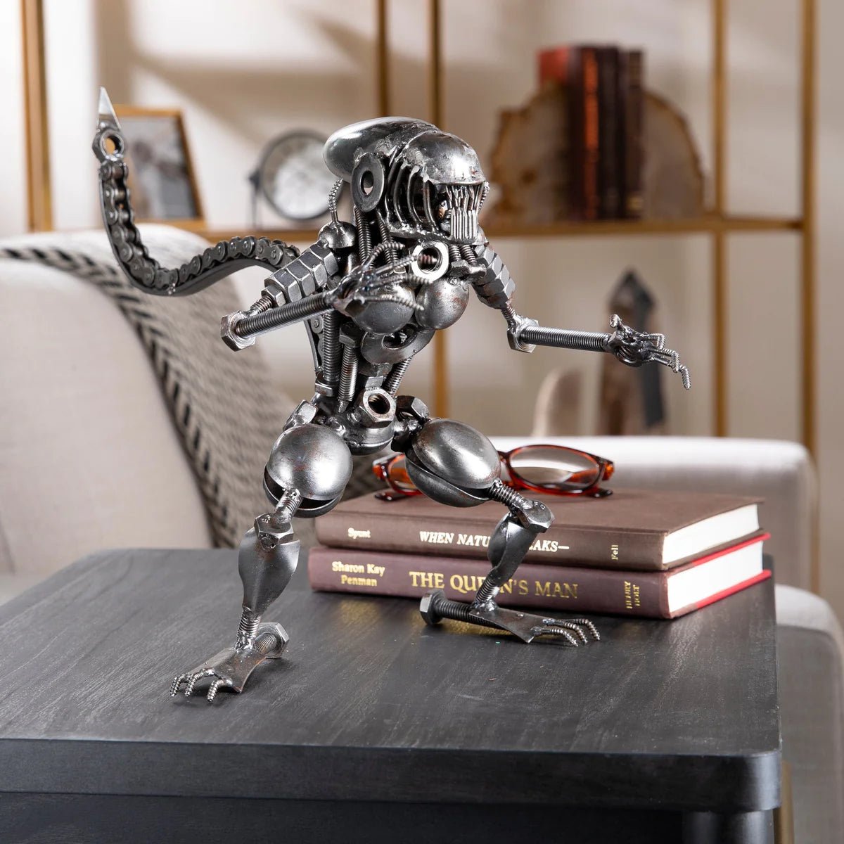 Alien Inspired Recycled Metal Sculpture - Xformerz