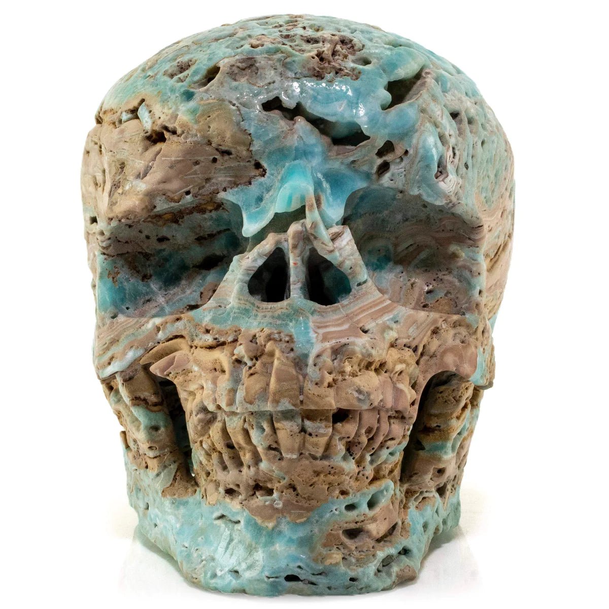 Amazonite Skull Carving 9 7,300g - Xformerz