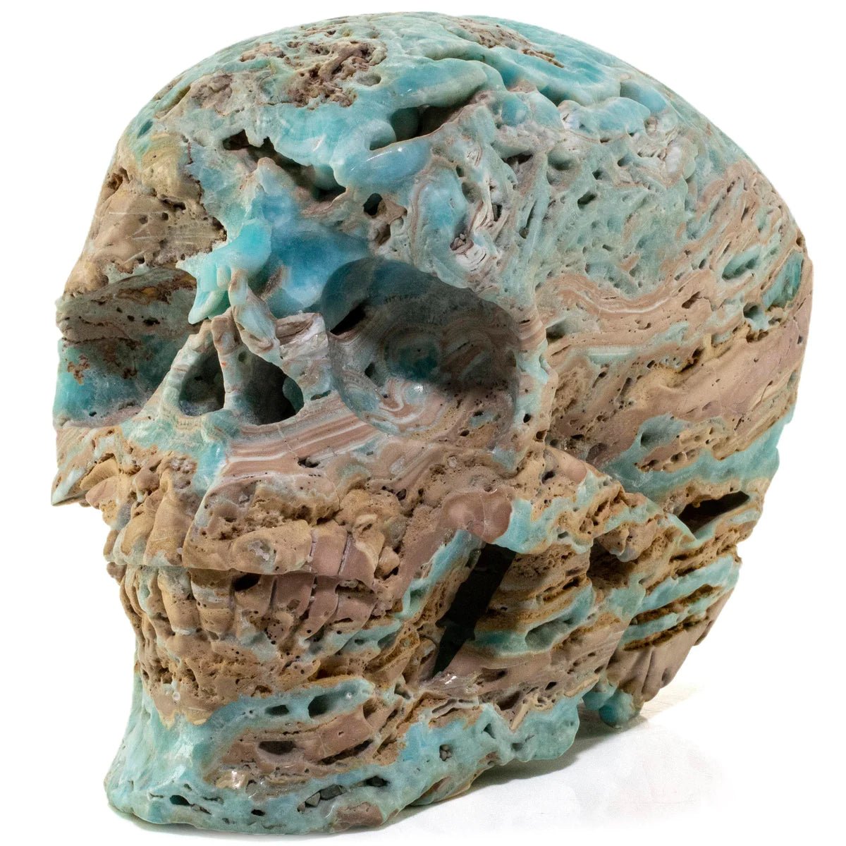 Amazonite Skull Carving 9 7,300g - Xformerz