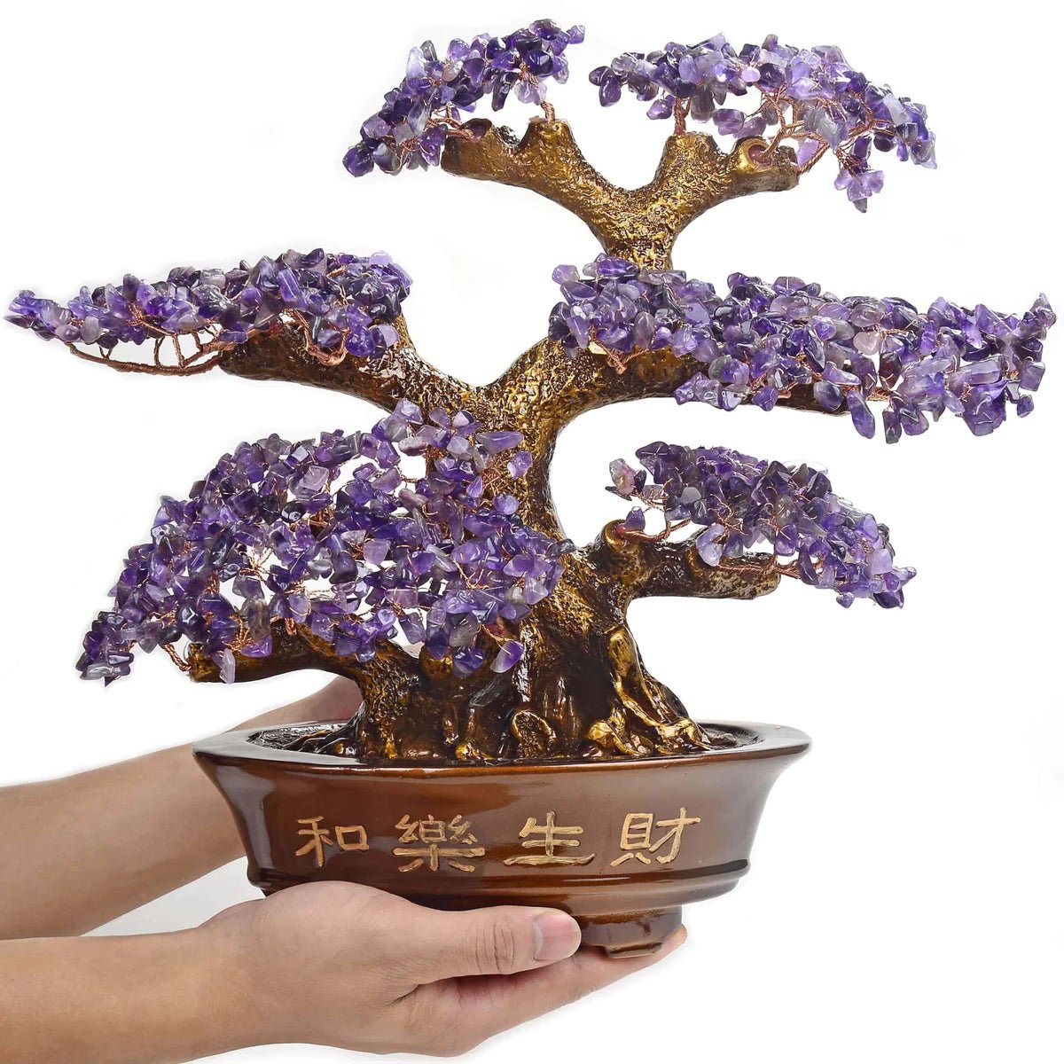 Amethyst Bonsai Tree of Life with 1,251 Natural Gemstones - Xformerz