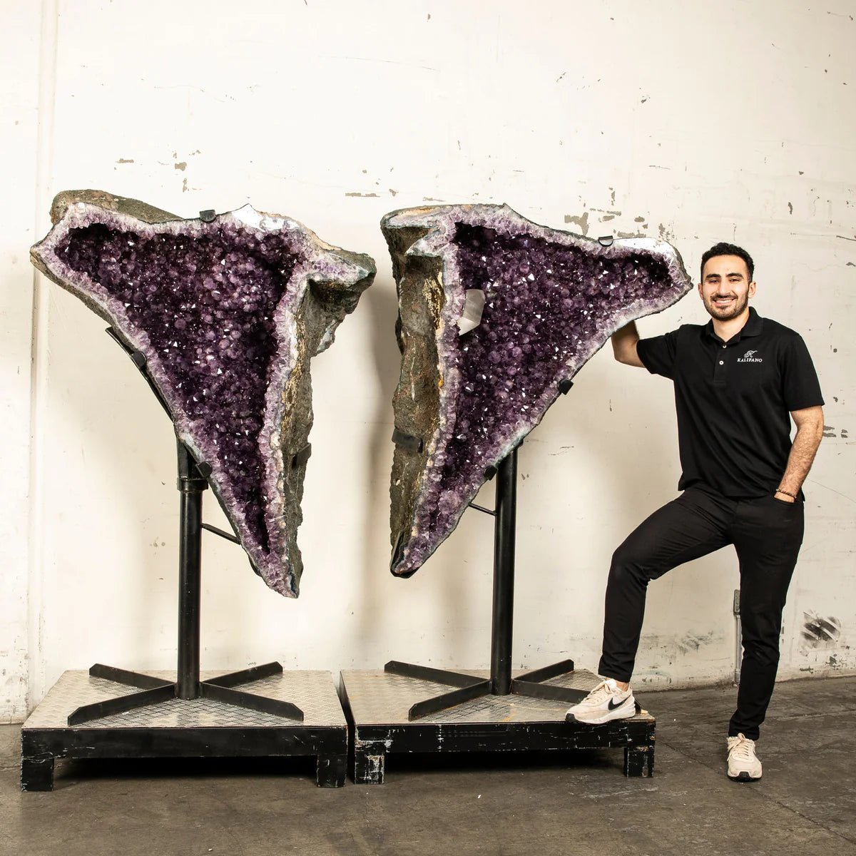 Amethyst Geode Wings Pair - 67 in. 474 lbs - Xformerz