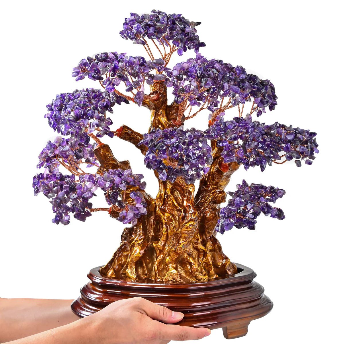 Amethyst Tree of Life Centerpiece with over 2,000 Natural Gemstones - Xformerz