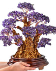 Amethyst Tree of Life Centerpiece with over 2,000 Natural Gemstones - Xformerz