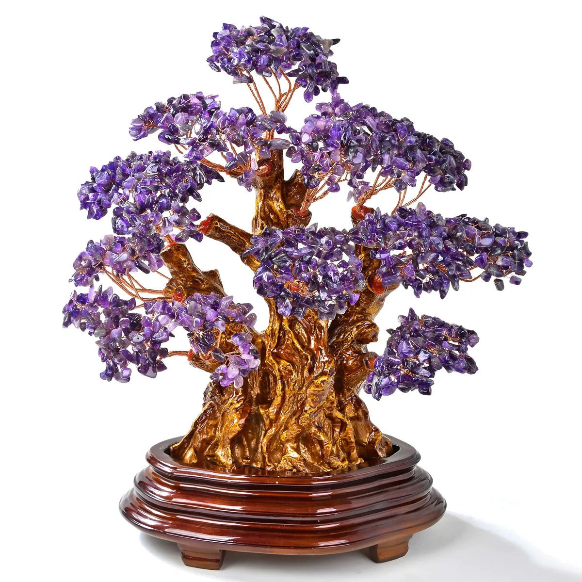 Amethyst Tree of Life Centerpiece with over 2,000 Natural Gemstones - Xformerz