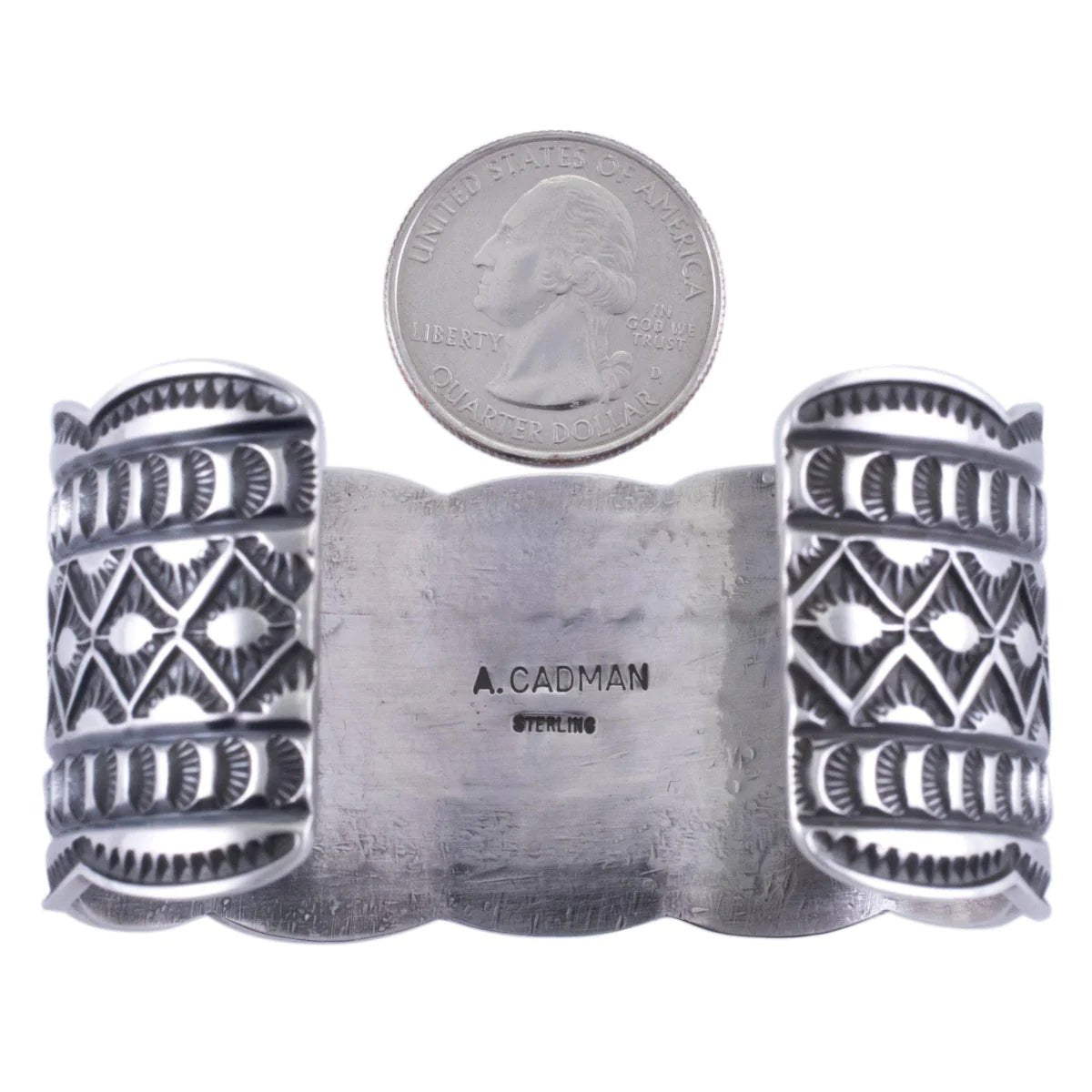 Andy Cadman Egyptian Turquoise USA Native American Made 925 Sterling Silver Cuff - Xformerz