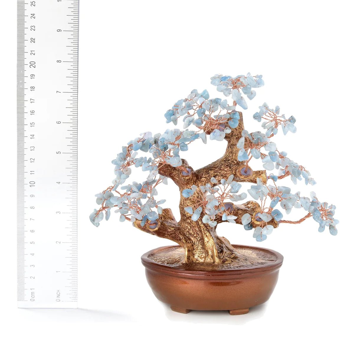 Aquamarine Tree of Life with 360 Natural Gemstones - Xformerz