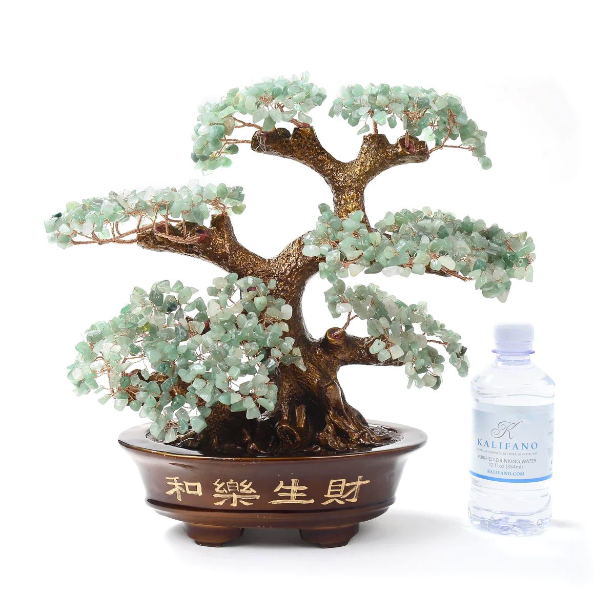 Aventurine Bonsai Tree of Life with 1,251 Natural Gemstones - Xformerz