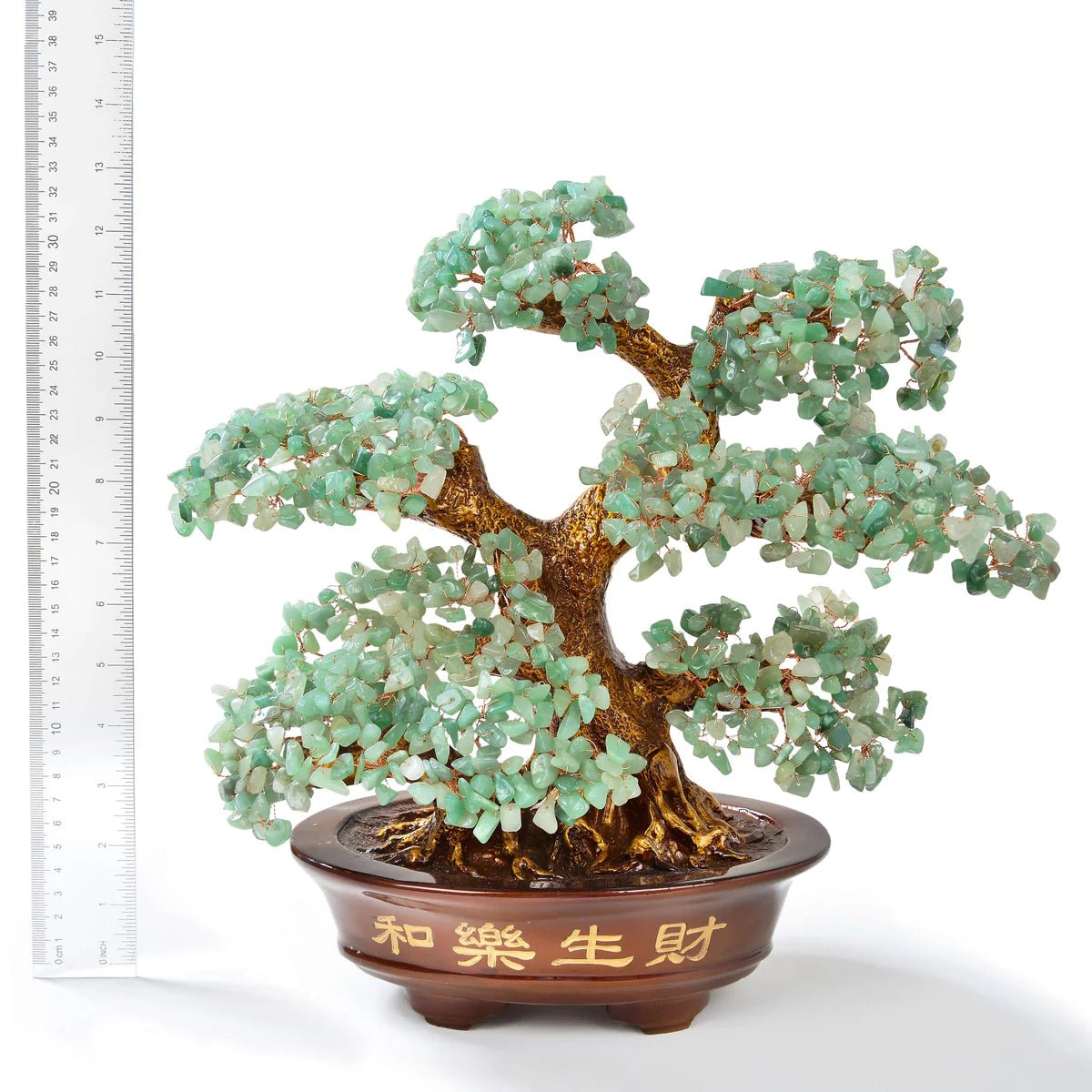 Aventurine Bonsai Tree of Life with 1,251 Natural Gemstones - Xformerz