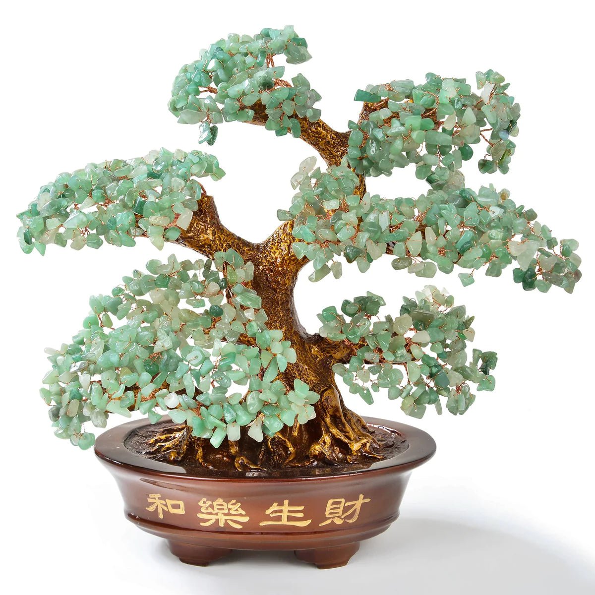 Aventurine Bonsai Tree of Life with 1,251 Natural Gemstones - Xformerz