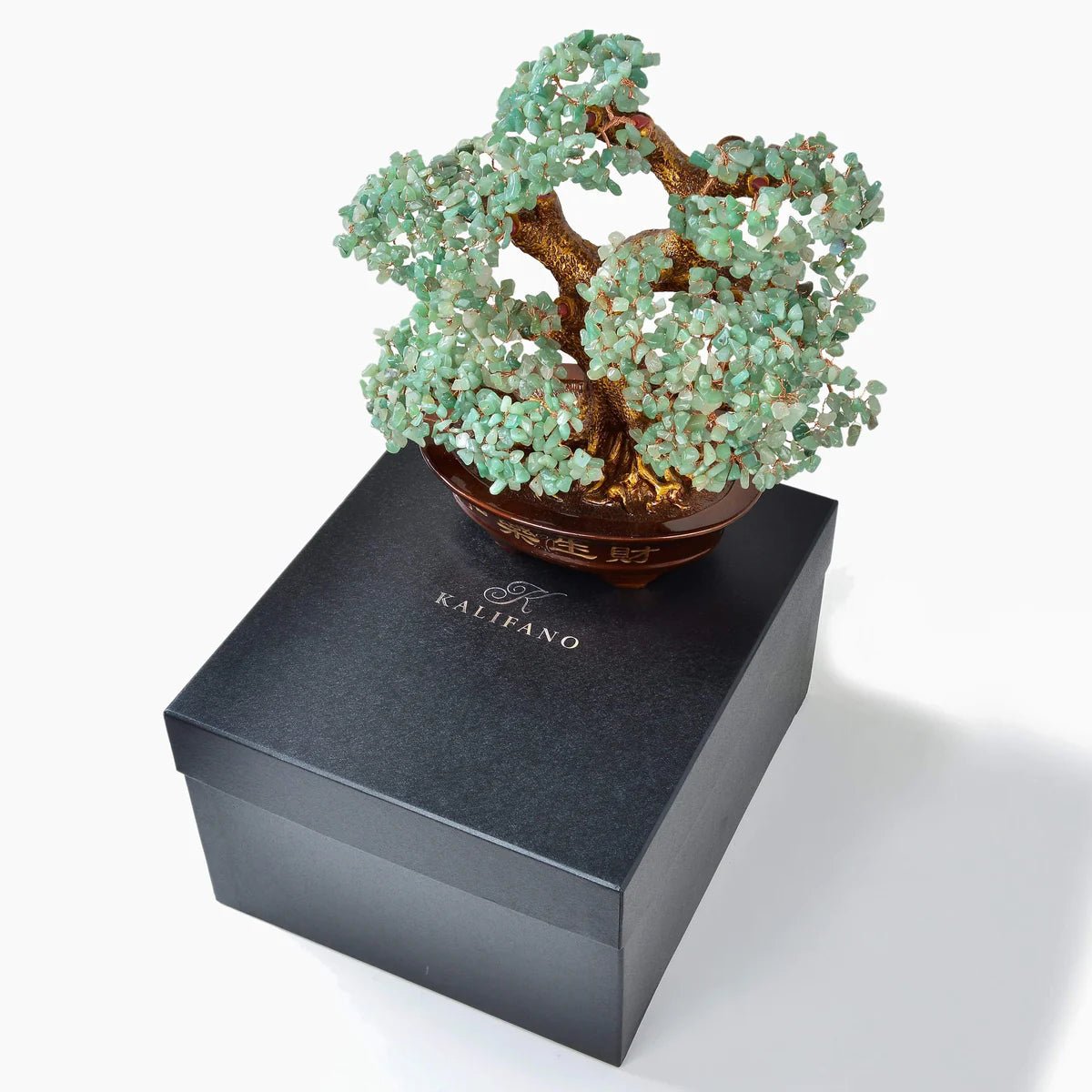 Aventurine Bonsai Tree of Life with 1,251 Natural Gemstones - Xformerz