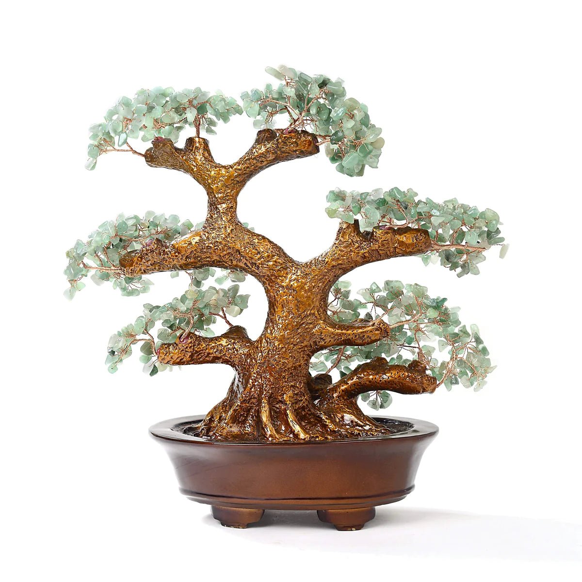 Aventurine Bonsai Tree of Life with 1,251 Natural Gemstones - Xformerz