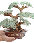 Aventurine Bonsai Tree of Life with 1,251 Natural Gemstones - Xformerz