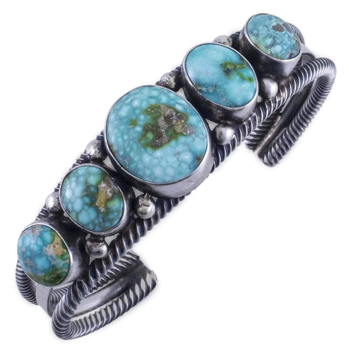 B. Johnson Sonoran Gold Turquoise USA Native American Made 925 Sterling Silver Cuff - Xformerz