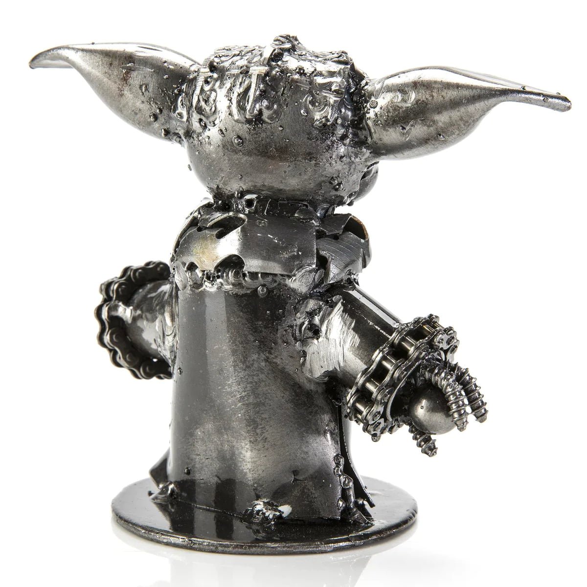 Baby Yoda Inspired Recycled Metal Sculpture - Xformerz