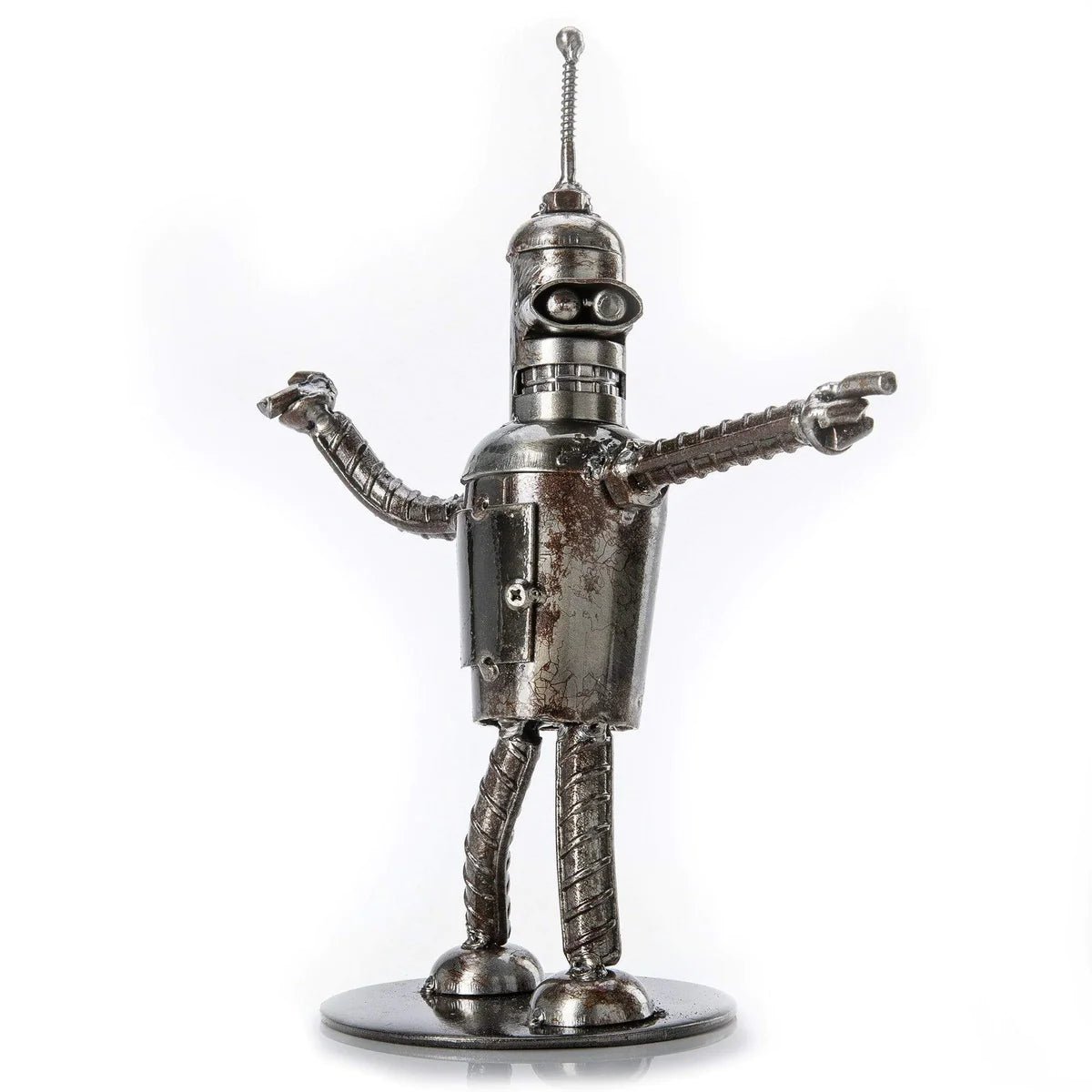 Bender Inspired Recycled Metal Sculpture - Xformerz